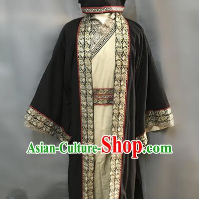Traditional Chinese Stage Performance Costume Ancient Han Dynasty Landlord Clothing for Men