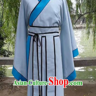 Traditional Chinese Stage Performance Costume Ancient Han Dynasty Scholar Clothing for Men