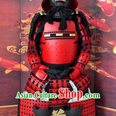 Traditional Chinese Stage Performance Costume Ancient Warrior Helmet and Armour Clothing for Men