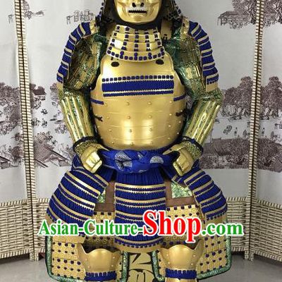 Traditional Chinese Stage Performance Costume Ancient Warrior Helmet and Armour for Men