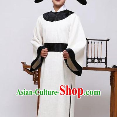 Traditional Chinese Stage Performance Costume Ancient Tang Dynasty Scholar Clothing for Men