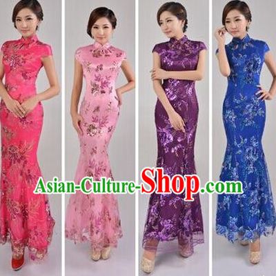 Traditional Chinese National Costume Republic of China Qipao Cheongsam Dress for Women