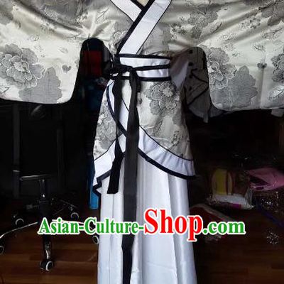 Traditional China Ancient Han Dynasty Princess Costume Hanfu Curving-front Robe for Women