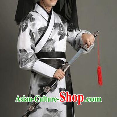 Traditional China Ancient Han Dynasty Swordsman Costume for Men