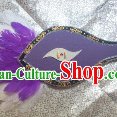 Traditional China Ancient Cosplay Palace Lady Feather Fans for Women