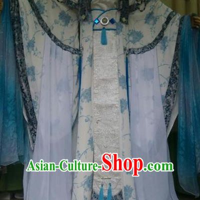 Traditional China Ancient Cosplay Palace Lady White Costume Princess Hanfu Dress Clothing for Women