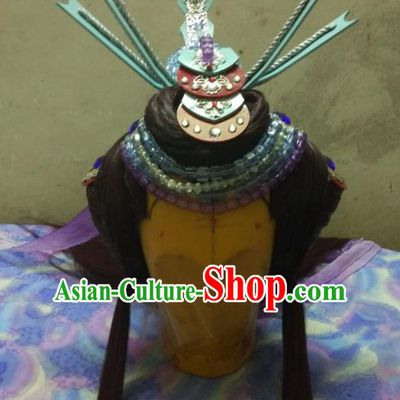 Traditional China Ancient Cosplay Princess Hair Accessories Wig and Hairpins for Women