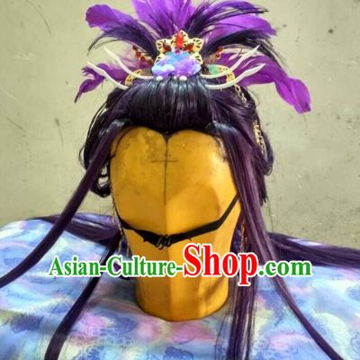 Traditional China Ancient Cosplay Princess Wig and Hair Accessories Hairpins for Women
