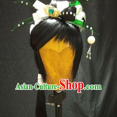 Traditional China Ancient Cosplay Young Lady Wig and Hair Accessories Headwear for Women