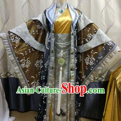 China Ancient Cosplay Swordsman Costume Royal Emperor Knight Fancy Dress for Men