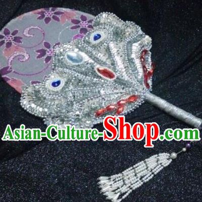 Traditional China Ancient Cosplay Swordsman Palace Fans for Women