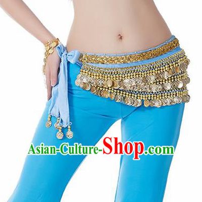 Blue Waistband Asian Indian Belly Dance Waist Accessories India National Dance Belts for Women