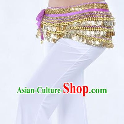 Purple Waistband Asian Indian Belly Dance Waist Accessories India National Dance Belts for Women