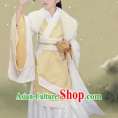 Traditional Chinese Qin Dynasty Scholar Clothing, China Ancient Swordsman Costume for Kids