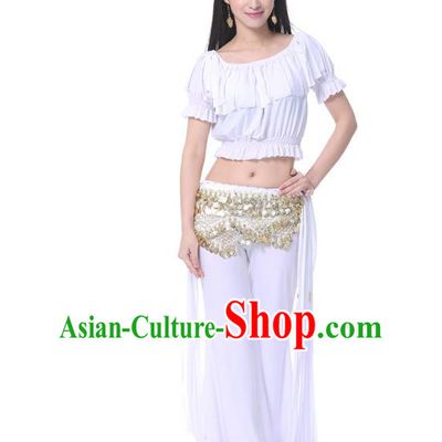 Indian Belly Dance White Uniform India Raks Sharki Dress Oriental Dance Rosy Clothing for Women