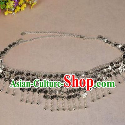 Asian Indian Belly Dance Waist Chain Tassel Waistband India Raks Sharki Belts for Women