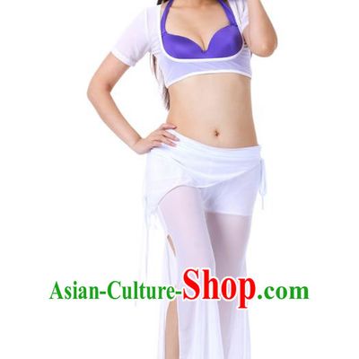 Asian Indian Belly Dance White Uniform India Raks Sharki Dress Oriental Dance Clothing for Women