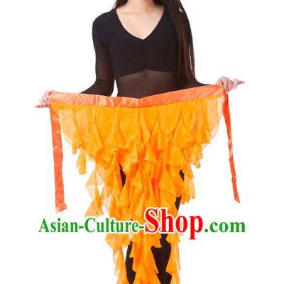Indian Traditional Belly Dance Belts Orange Hip Scarf Waistband India Raks Sharki Waist Accessories for Women