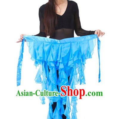Indian Traditional Belly Dance Belts Blue Hip Scarf Waistband India Raks Sharki Waist Accessories for Women