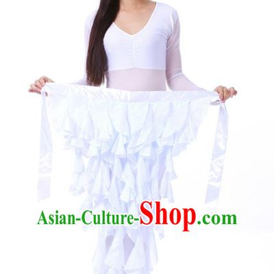 Indian Traditional Belly Dance Belts White Hip Scarf Waistband India Raks Sharki Waist Accessories for Women