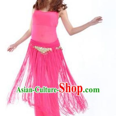 Indian Belly Dance Yoga Rosy Suits, India Raks Sharki Dance Clothing for Women