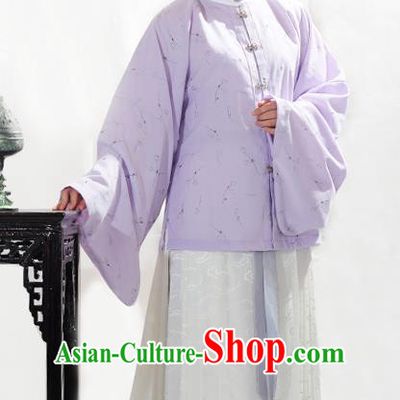 China Ancient Ming Dynasty Dowager Hanfu Costume Blouse and Horse-face Skirt for Women