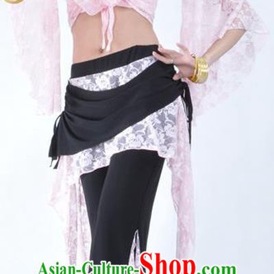 Indian Traditional Belly Dance Pink Lace Clothing Asian India Oriental Dance Costume for Women