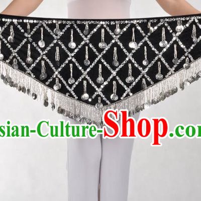 Indian Belly Dance Black Belts Waistband India Raks Sharki Waist Accessories for Women