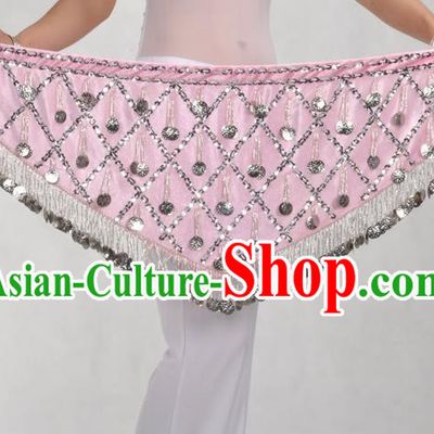 Indian Belly Dance Pink Belts Waistband India Raks Sharki Waist Accessories for Women