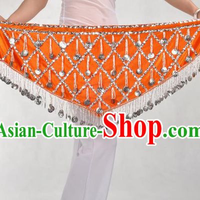Indian Belly Dance Orange Belts Waistband India Raks Sharki Waist Accessories for Women