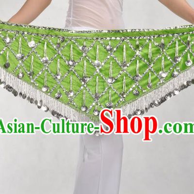 Indian Belly Dance Green Belts Waistband India Raks Sharki Waist Accessories for Women