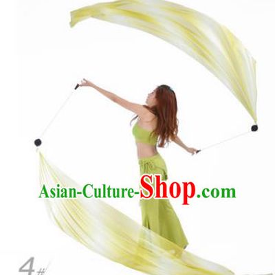 Indian Belly Dance Props India Raks Sharki Accessories Gradient Yellow Ribbons for Women