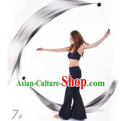 Indian Belly Dance Props India Raks Sharki Accessories Gradient Black Ribbons for Women