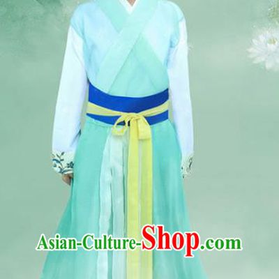 Asian Chinese Ancient Swordswoman Costume Han Dynasty Young Lady Clothing for Kids