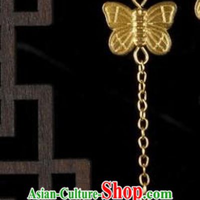 Chinese Handmade Classical Jewelry Accessories Earrings Ancient Palace Lady Pink Eardrop for Women
