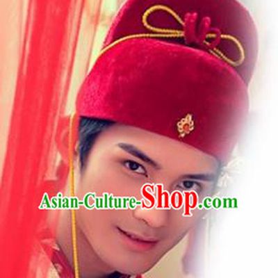 Chinese Handmade Classical Hair Accessories Ancient Bridegroom Hats for Men