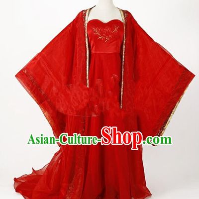 Traditional Chinese Tang Dynasty Palace Lady Princess Wedding Costume Ancient Bride Clothing for Women
