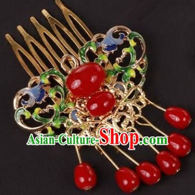 Chinese Handmade Classical Hair Accessories Tassel Hair Comb Hairpins for Women