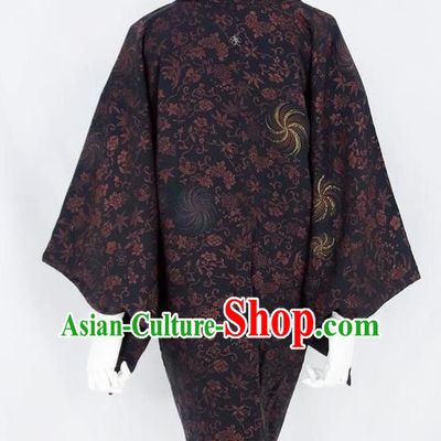 Asian Japanese Traditional Costumes Japan Kimono Haori Bathrobe Clothing for Men