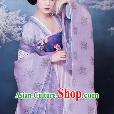 Chinese Traditional Tang Dynasty Imperial Consort Clothing, China Ancient Palace Lady Dance Costume for Women