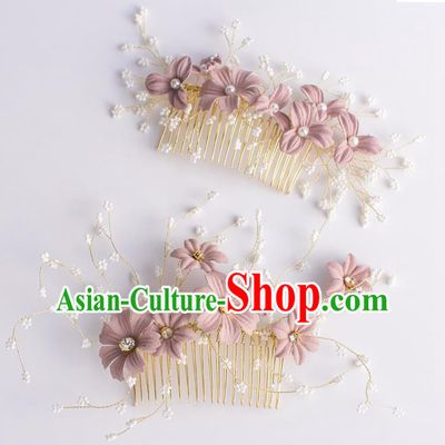 Handmade Classical Wedding Hair Accessories Bride Flowers Hair Combs for Women