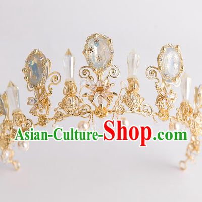 Handmade Classical Wedding Hair Accessories Bride Baroque Royal Crown Hair Coronet for Women