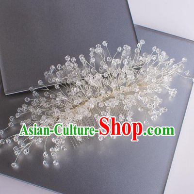 Handmade Classical Wedding Hair Accessories Bride Crystal Hair Comb Headwear for Women