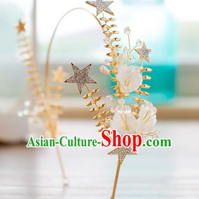 Handmade Classical Wedding Hair Accessories Bride Crystal Hair Clasp Stars Headband for Women