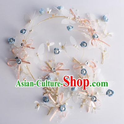 Handmade Classical Wedding Hair Accessories Bride Headband Hair Stick Headwear for Women