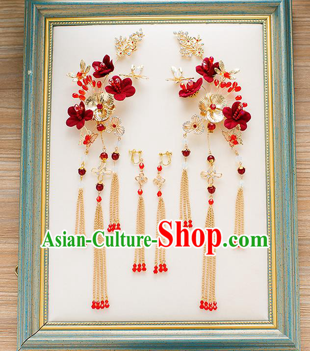 Chinese Hair Jewelry Accessories Xiuhe Suit Hairpins Headwear Headdress Hair Crown for Women Chinese Hair Jewelry Accessories Xiuhe Suit Hairpins Headwear Headdress Hair Crown for Women
