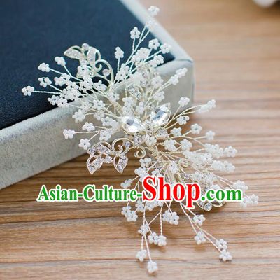 Handmade Classical Wedding Hair Accessories Bride Crystal Hair Stick Headband for Women