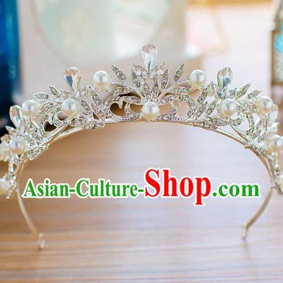 Handmade Classical Hair Accessories Baroque Crystal Royal Crown Princess Coronet for Women