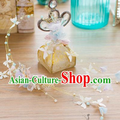 Handmade Classical Wedding Hair Accessories Bride Tassel Butterfly Hair Clasp Headwear for Women