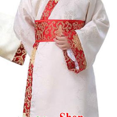 Traditional China Han Dynasty Scholar Costume, Chinese Ancient Hanfu Clothing for Kids
